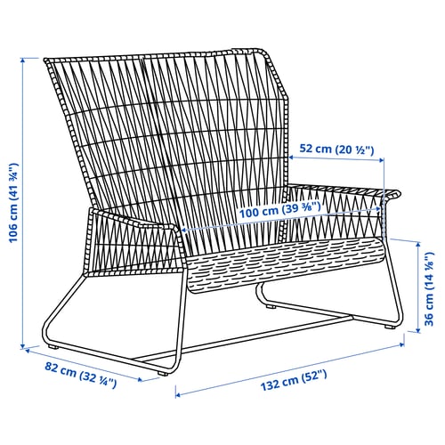 Illustration with measurements for the product: TALLSKÄR.