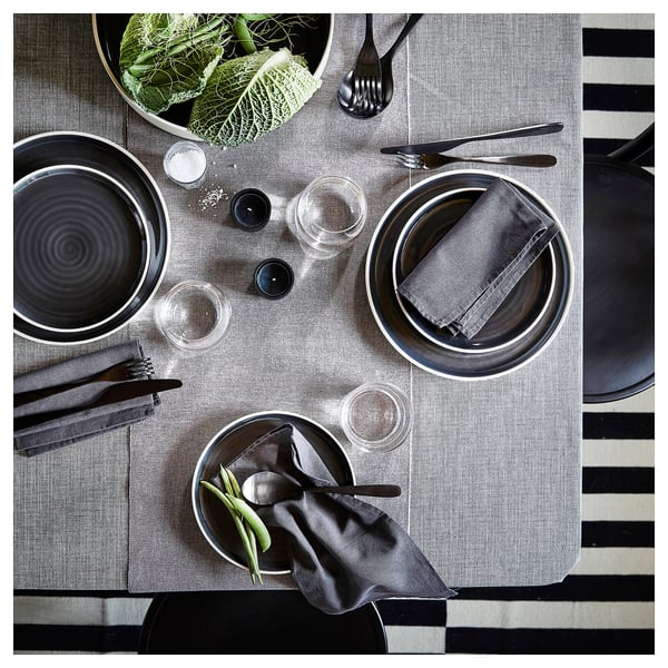 TILLAGD 24-piece flatware set, black