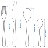 TILLAGD 24-piece flatware set, black