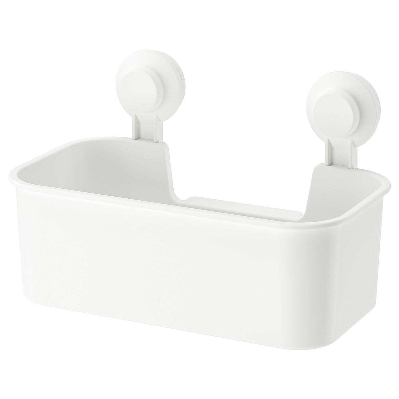 TISKEN basket with suction cup, white IKEA