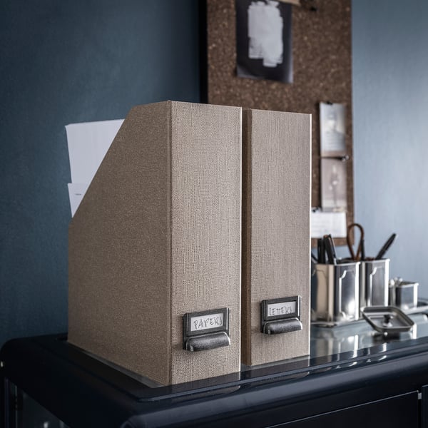 TJOG magazine file, dark beige IKEA