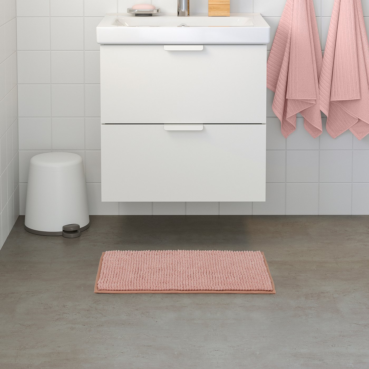 TOFTBO Bath mat, light pink, 40x60 cm (16x24") IKEA