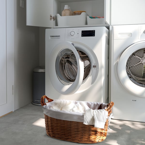 TOLKNING Laundry basket, handmade Willow, 40 l