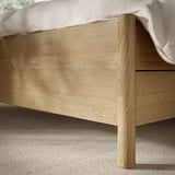TONSTAD Bed frame with storage, oak veneer, 150x200 cm