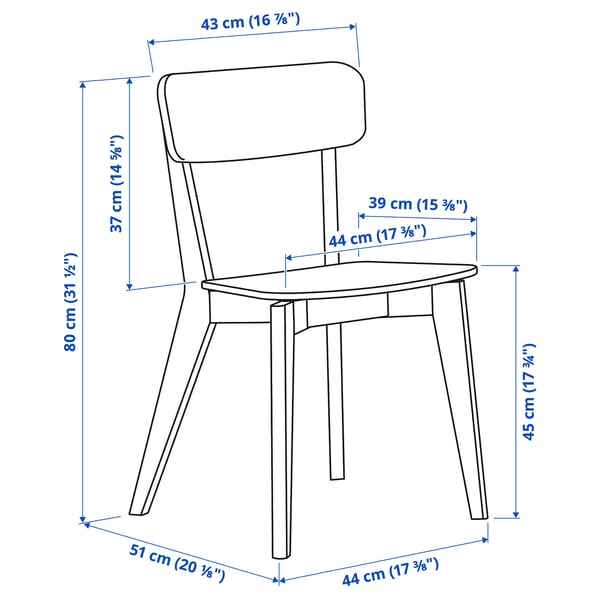 TONSTAD / LISABO Table and 4 chairs, off-white/ash, 140/196x85 cm