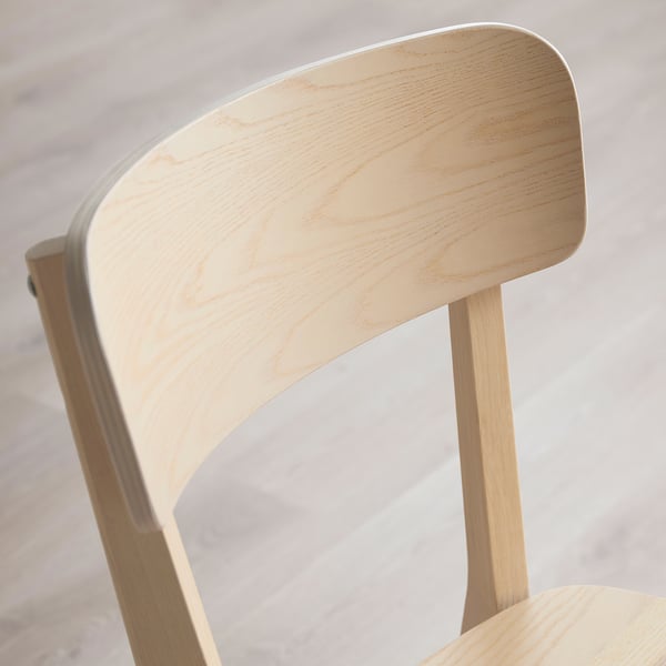 TONSTAD / LISABO Table and 4 chairs, off-white/ash, 140/196x85 cm