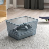 TROFAST Mesh storage box, gray-blue, 42x30x23 cm