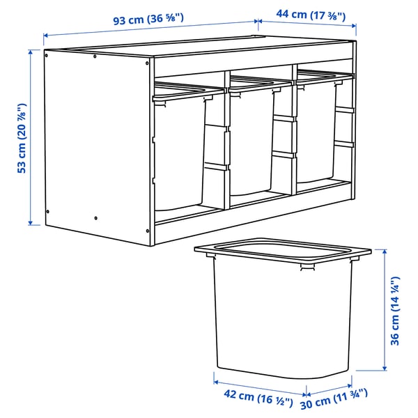 TROFAST Storage combination with boxes