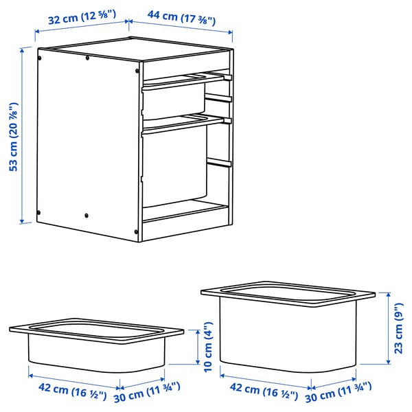 TROFAST Storage combination with boxes