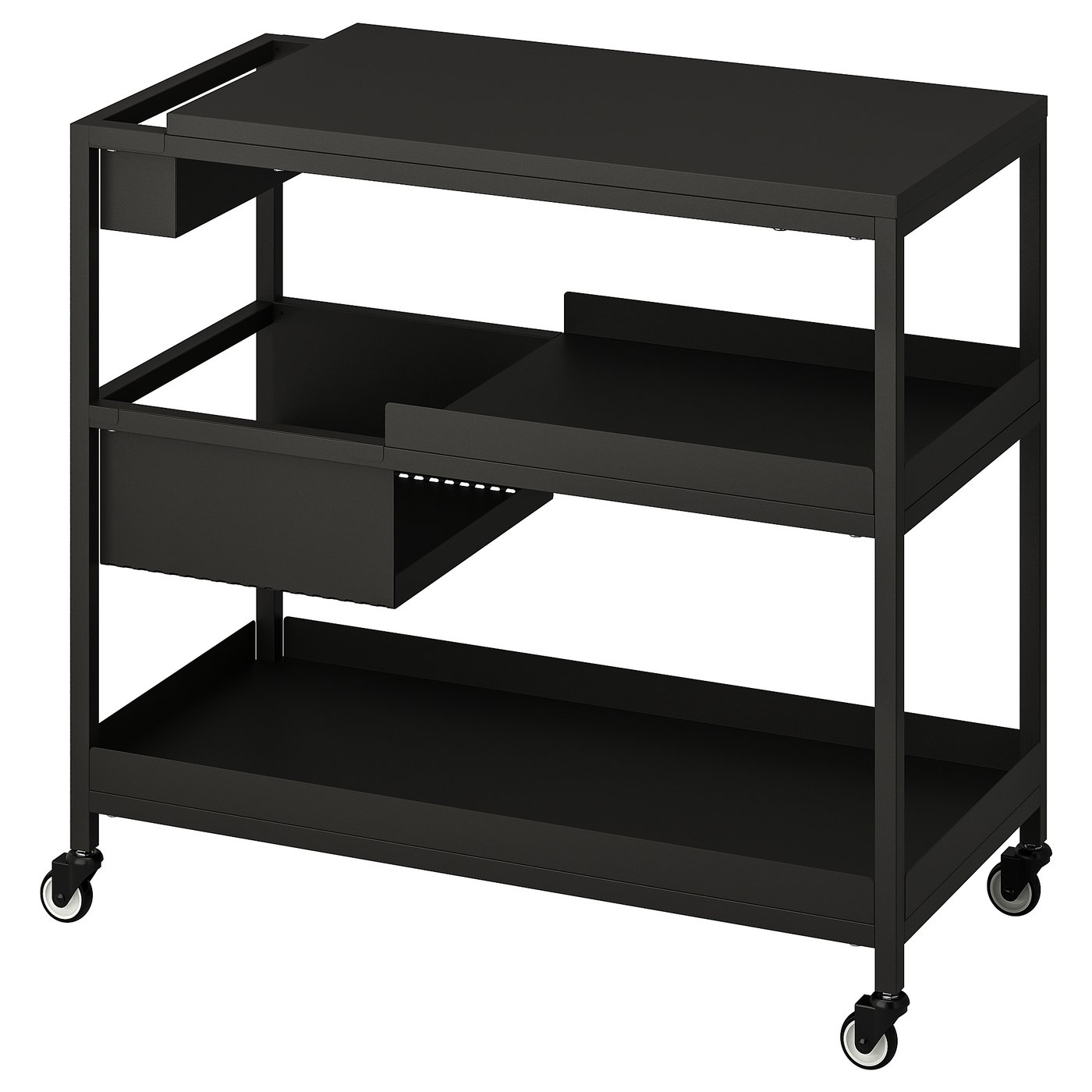 TROTTEN utility cart, anthracite, 80x40 cm (311/2x153/4") IKEA