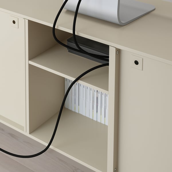 TULLSTORP TV unit, beige, 114x35x53 cm