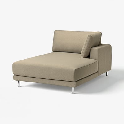 UPPÅKRA Cover chaise module, right, Johanneshov brown-beige
