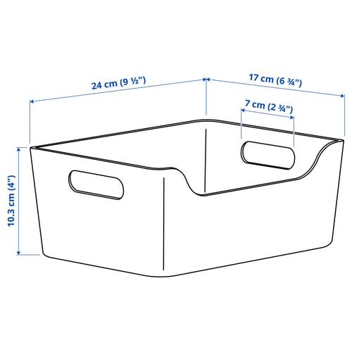 UPPDATERA Box, gray-blue, 24x17 cm