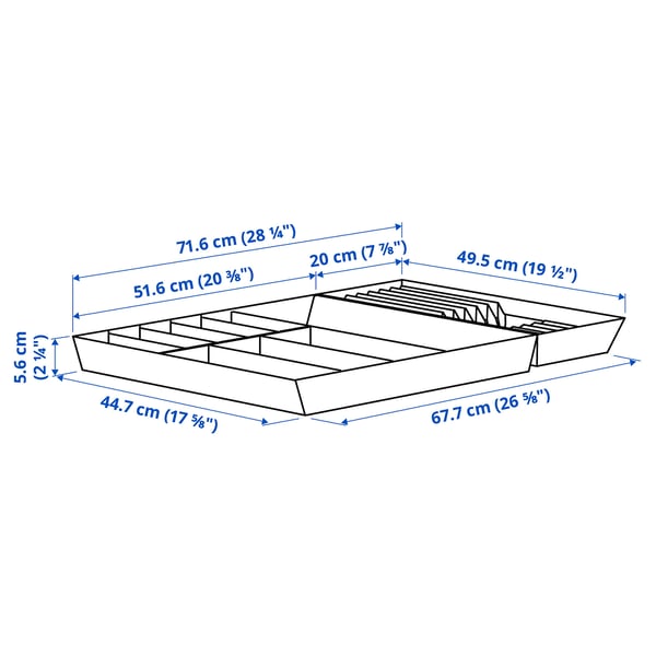 UPPDATERA Flatware tray/tray with knife rack