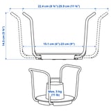 UPPDATERA Plate holder, anthracite, 15-23 cm