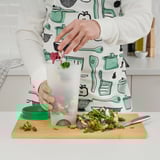 UPPFYLLD Salad shaker with strainer, bright green/clear, 1.4 l