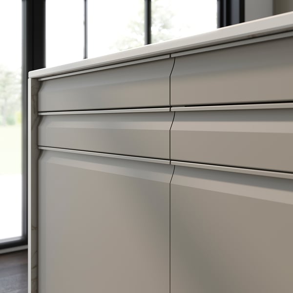 UPPLÖV Drawer front, matte dark beige, 60x10 cm