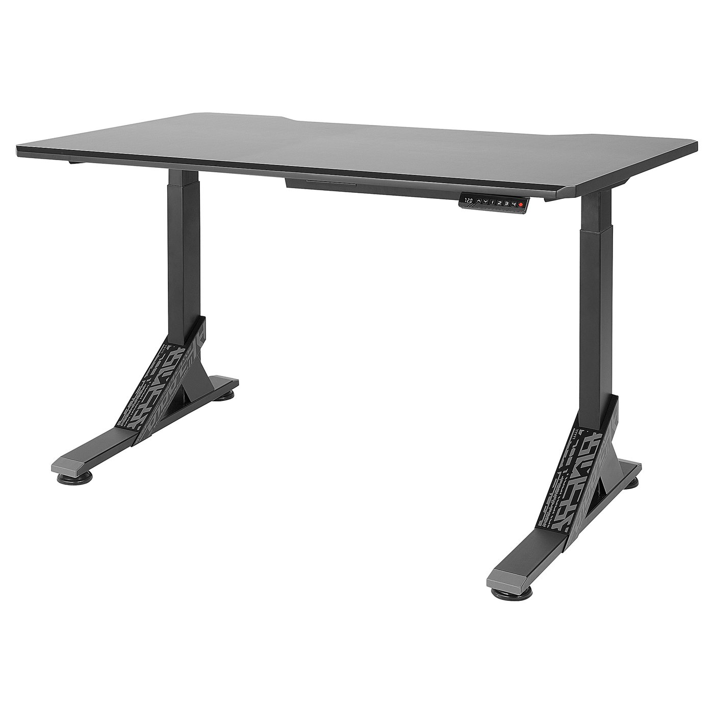 UPPSPEL gaming desk, black, 140x80 cm (551/8x311/2") IKEA