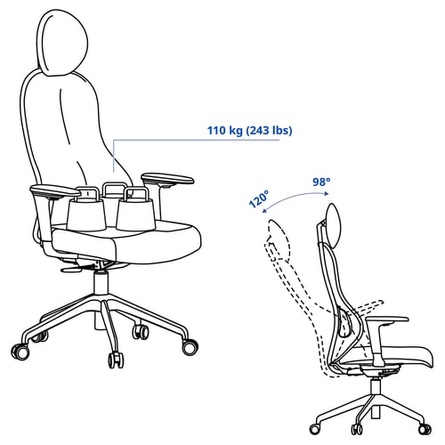 Illustration with measurements for the product: UTKLASSNING.