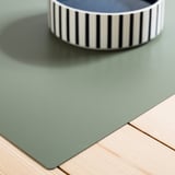 UTSÅDD Place mat for food bowl, gray-green, 33x50 cm