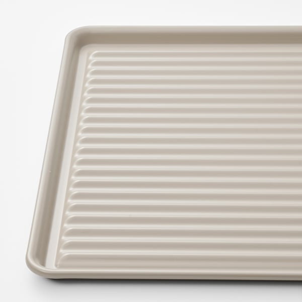 VÄLVÅRDAD Dish drainer, beige/galvanized, 52x35 cm