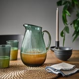 VARDAGEN Pitcher, patterned/dark gray-green, 2 l