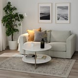 VEDBÄK Rug, low pile, light gray, 133x195 cm