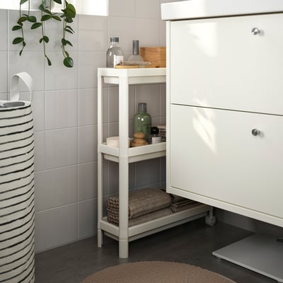 VESKEN Cart, white, 54x18x71 cm