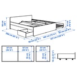 VIHALS Bed frame, 2 stor box/1 trundle bed