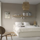 VIHALS Bed frame with 2 trundle beds, white/Luröy, 180x200 cm