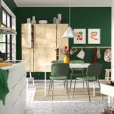 VIHALS Extendable table, white, 120/180x74 cm