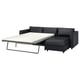 VIMLE Sleeper sofa with chaise, Grann/Bomstad black