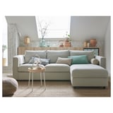 VIMLE Sleeper sofa with chaise, Gunnared beige