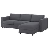VIMLE Sleeper sofa with chaise, Gunnared medium gray