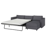 VIMLE Sleeper sofa with chaise, Gunnared medium gray