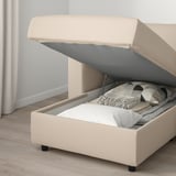 VIMLE Sleeper sofa with chaise, Hallarp beige