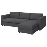 VIMLE Sleeper sofa with chaise, Hallarp gray