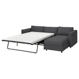 VIMLE Sleeper sofa with chaise, Hallarp gray