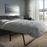 VIMLE Sleeper sofa with chaise, Hallarp gray