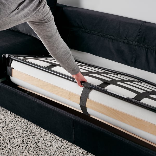 VIMLE Sleeper sofa, With wide armrests/Saxemara blackblue IKEA