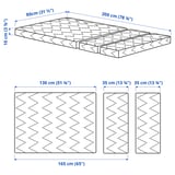 VIMSIG Foam mattress for extendable bed, 80x200 cm
