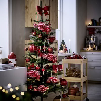 VINTERFINT Artificial Christmas tree, indoor/outdoor green, 180 cm