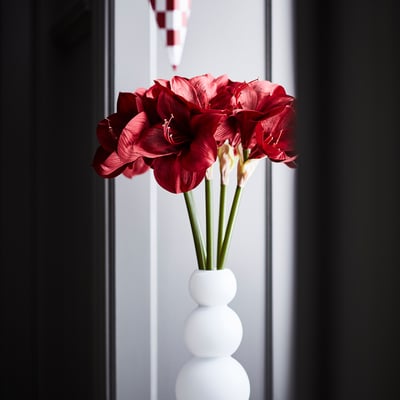 VINTERFINT Artificial flower, indoor/outdoor Amaryllis/red, 60 cm