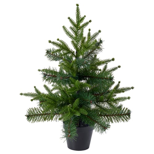VINTERFINT Artificial potted plant, indoor/outdoor/christmas tree green, 12 cm