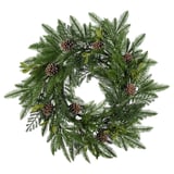 VINTERFINT Artificial wreath, indoor/outdoor/pine cone green, 60 cm