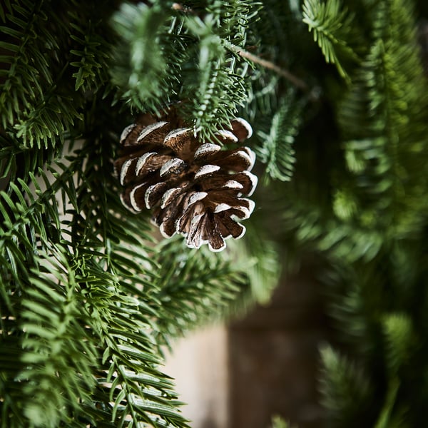 VINTERFINT Artificial wreath, indoor/outdoor/pine cone green, 60 cm