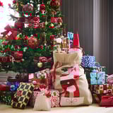 VINTERFINT Bag with string, Santa Claus pattern, 90x56 cm