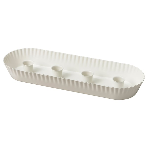 VINTERFINT Candlestick, for 4 candles white, 4 cm