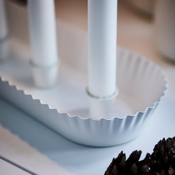 VINTERFINT Candlestick, for 4 candles white, 4 cm
