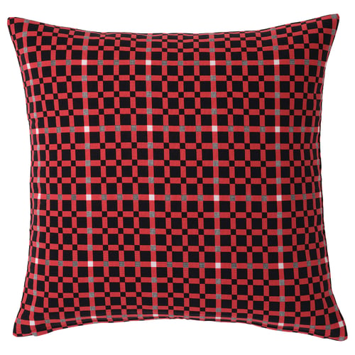 VINTERFINT Cushion cover, check pattern red, 50x50 cm
